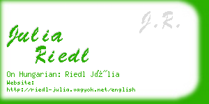 julia riedl business card